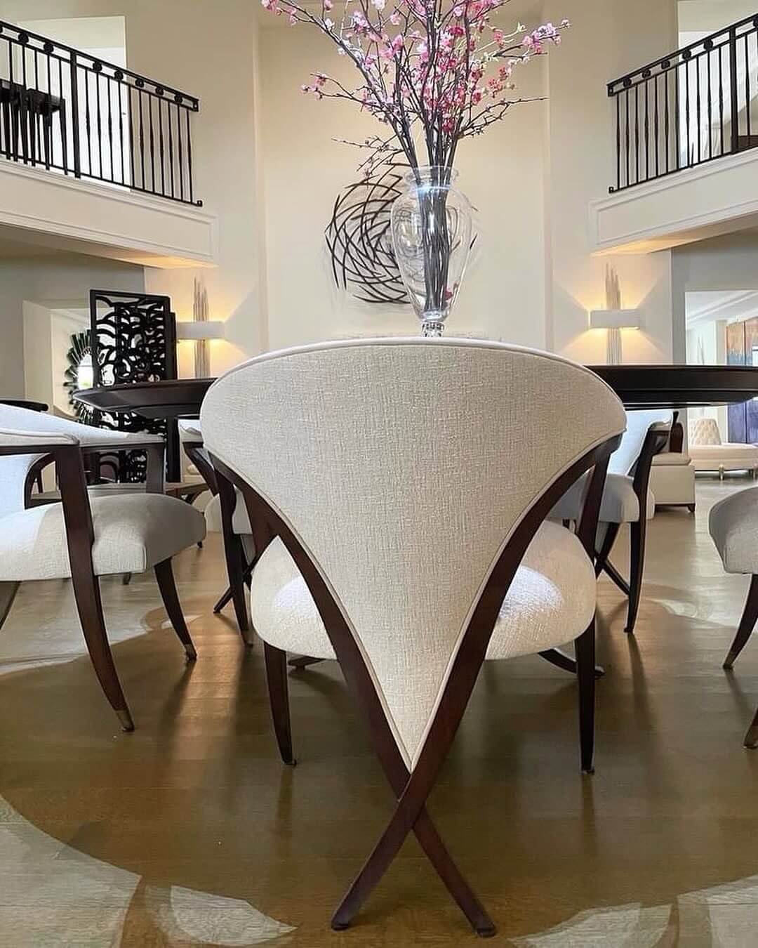Sculptural Dining Chairs with Dining Room Chair