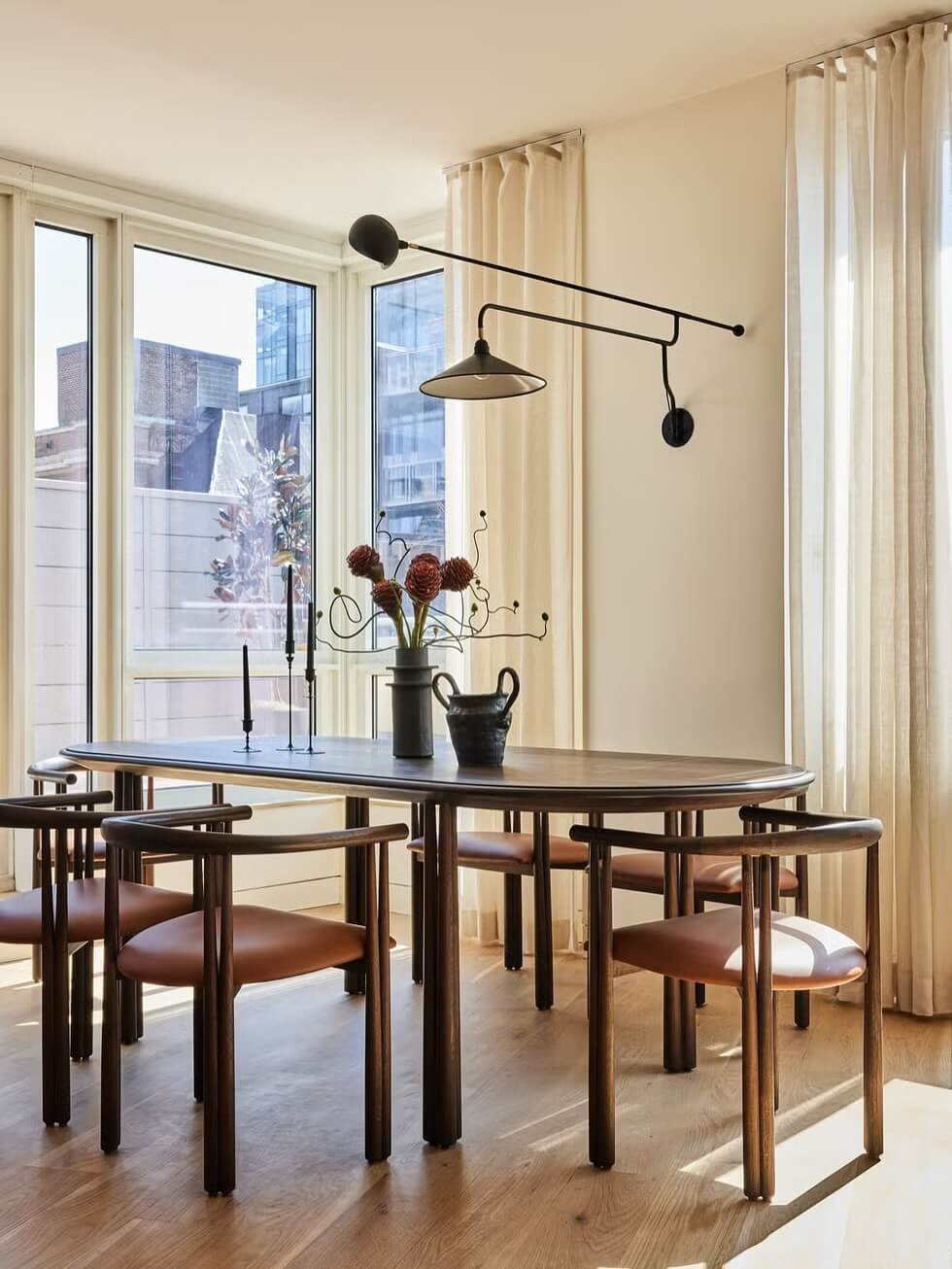 Modern, Earthy Arrangements Dining Room Table Centerpiece