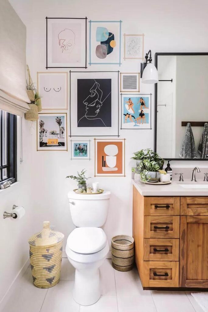 Modern Bathroom Gallery Wall Ideas