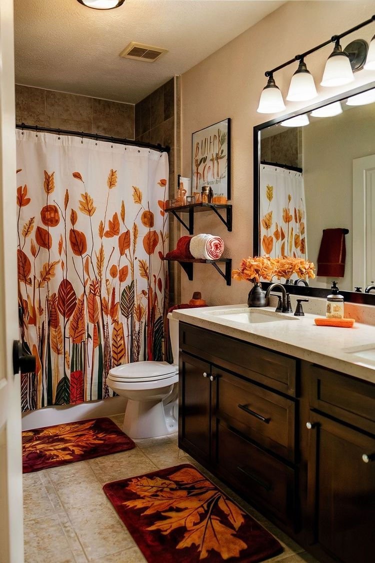 25 Cozy Fall Bathroom Decor Ideas That Will Make You Fall in Love with Your Space! - Rustic Vibes