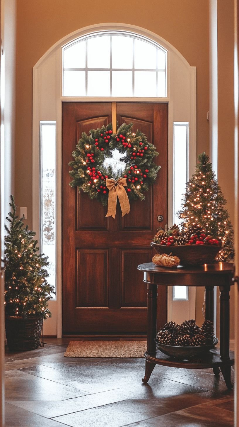 Festive Wreaths Inside in Fall Decor