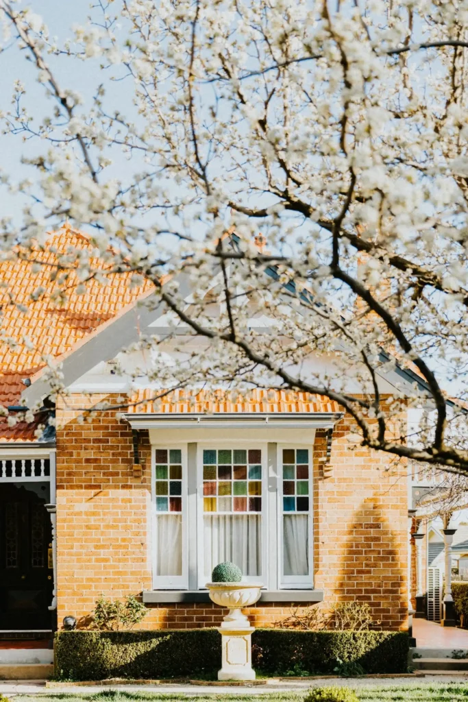 Creamy Beige for a Cozy Feel Orange Brick Exteriors