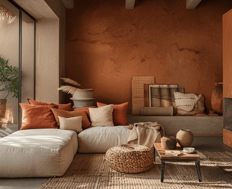 Earthy Brown for a Natural Palette brick wall