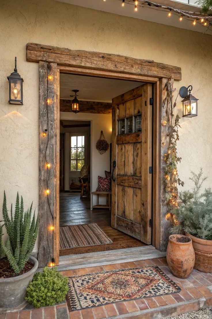 Farmhouse Exterior Designs Artisan-crafted Wooden Doors