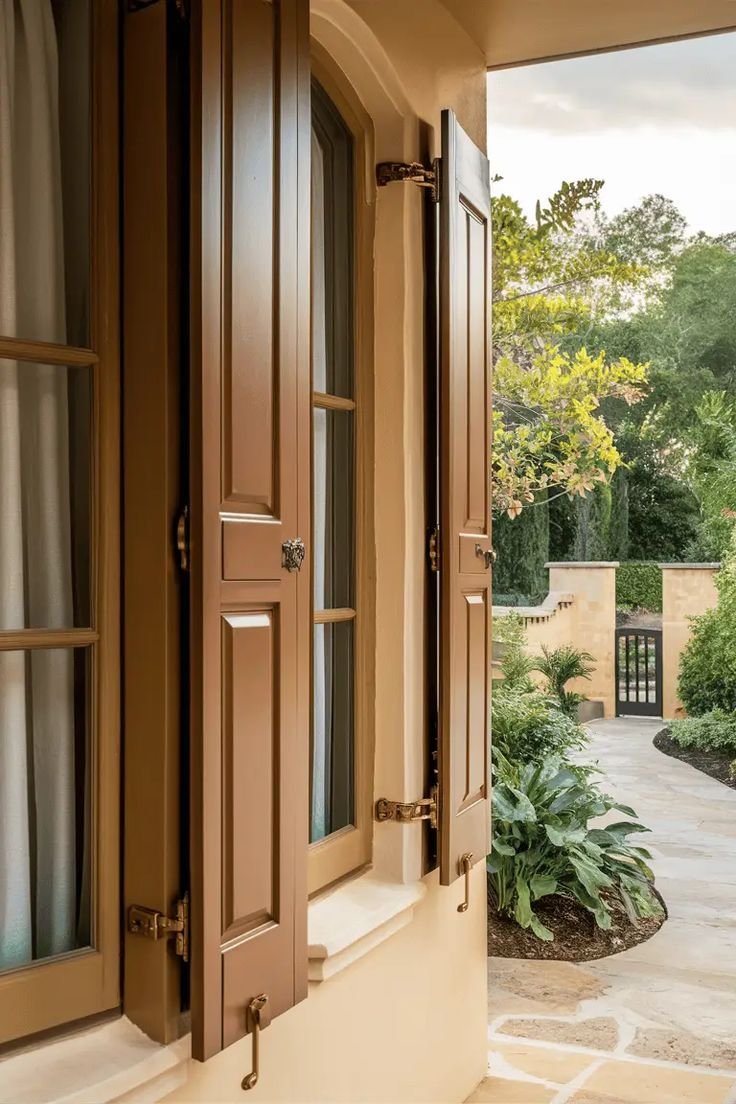 Farmhouse Exterior Designs Chic Shuttered Windows