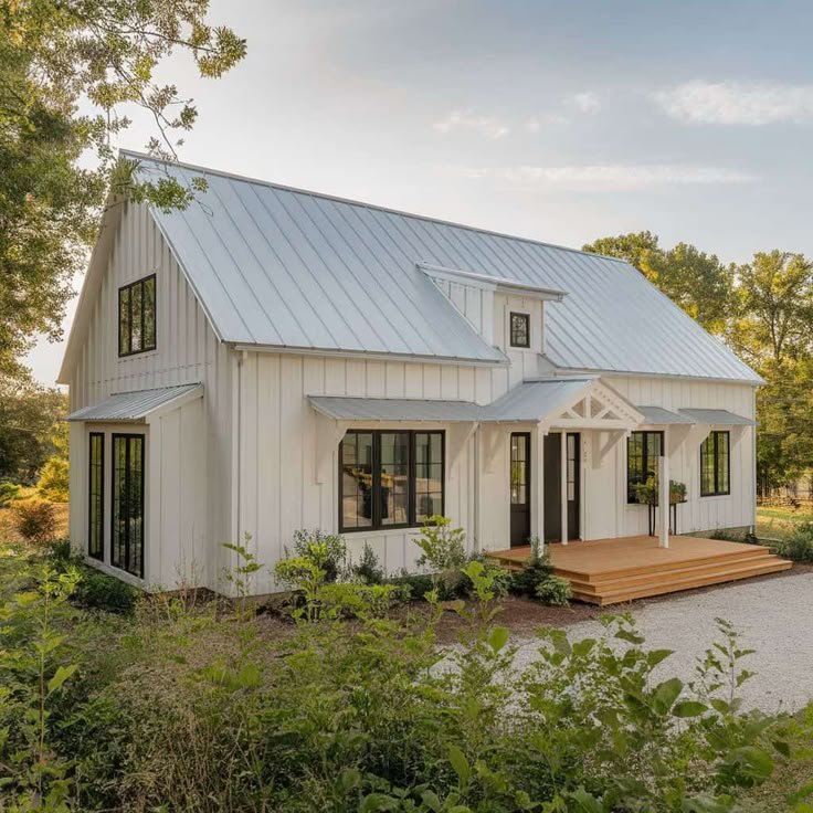 Farmhouse Exterior Designs Elegant Metal Roof with Patina