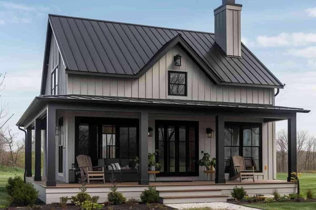 Farmhouse Exteriors Charming Grey and Black Roof Combinations