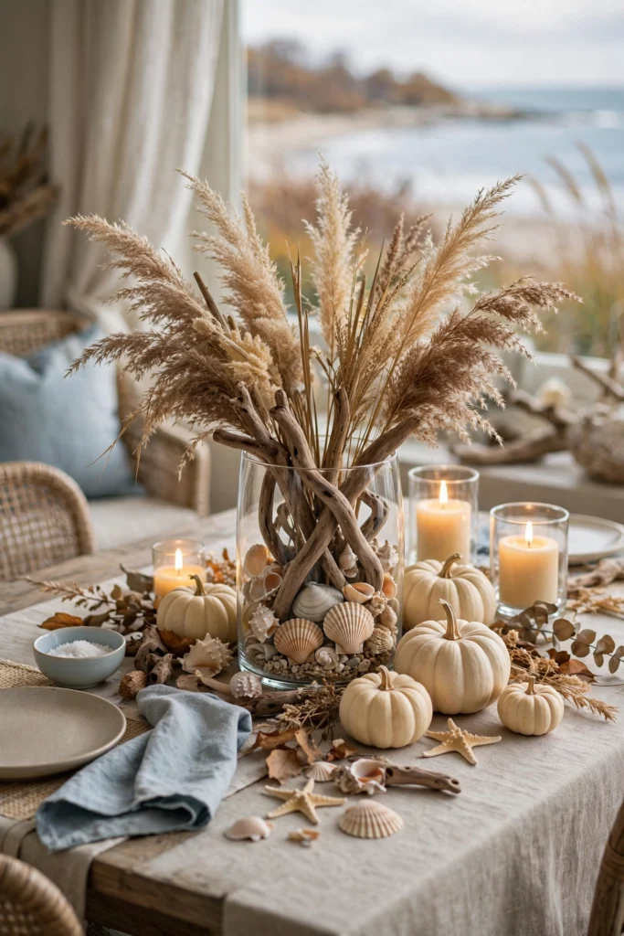 coastal autumn centerpiece