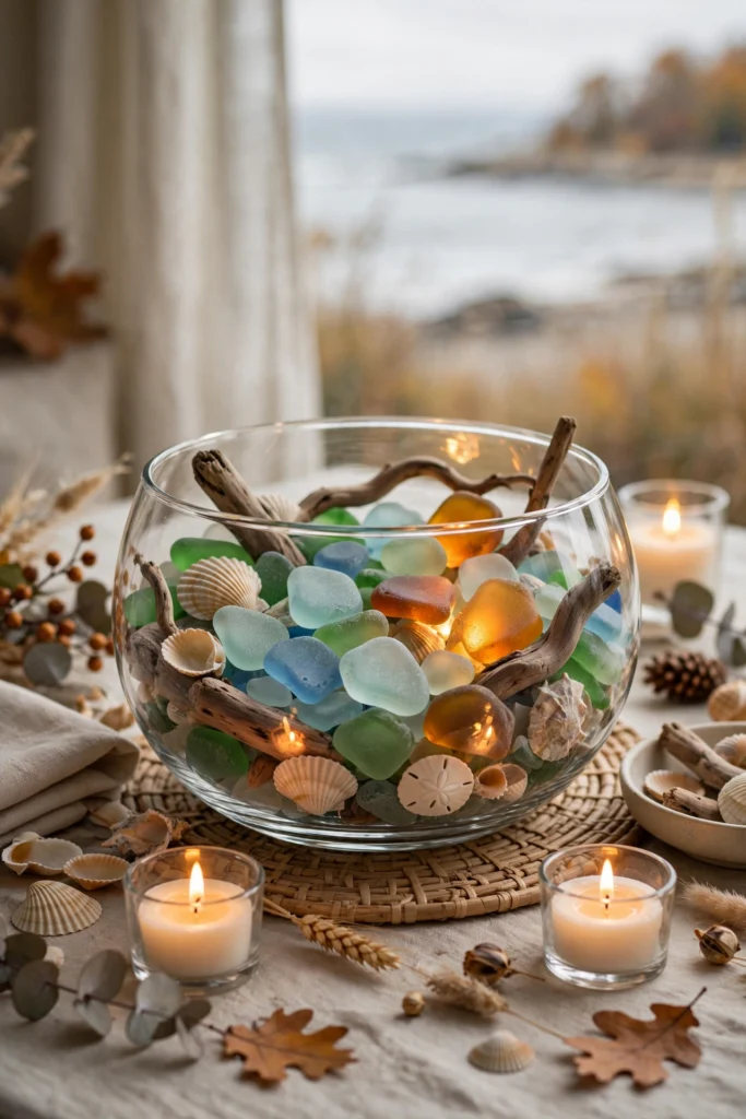coastal fall centerpiece