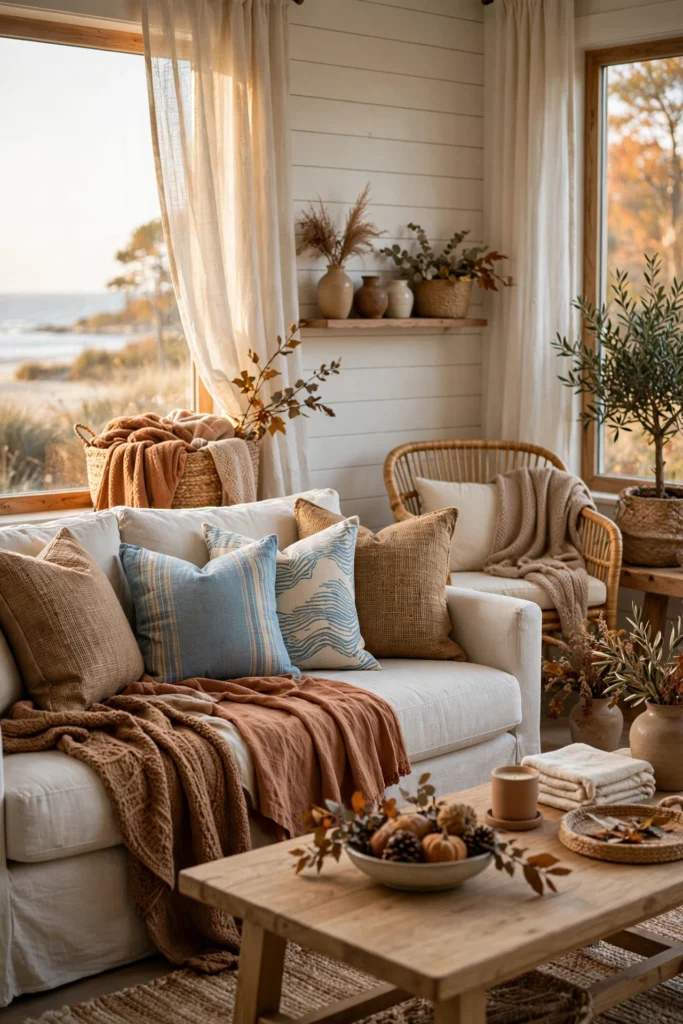 coastal fall living room