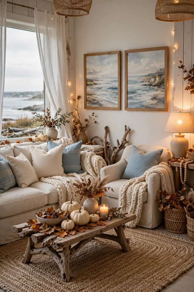 coastal fall living room 1