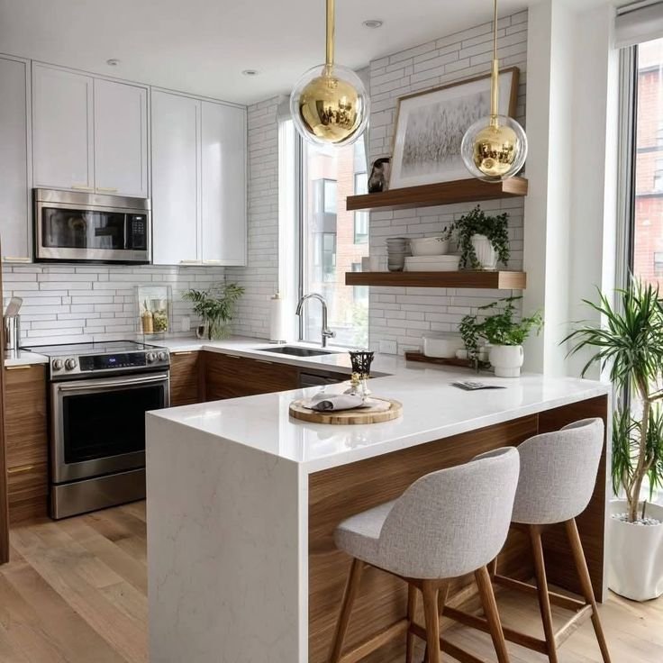 Small Kitchen with Peninsula Ideas