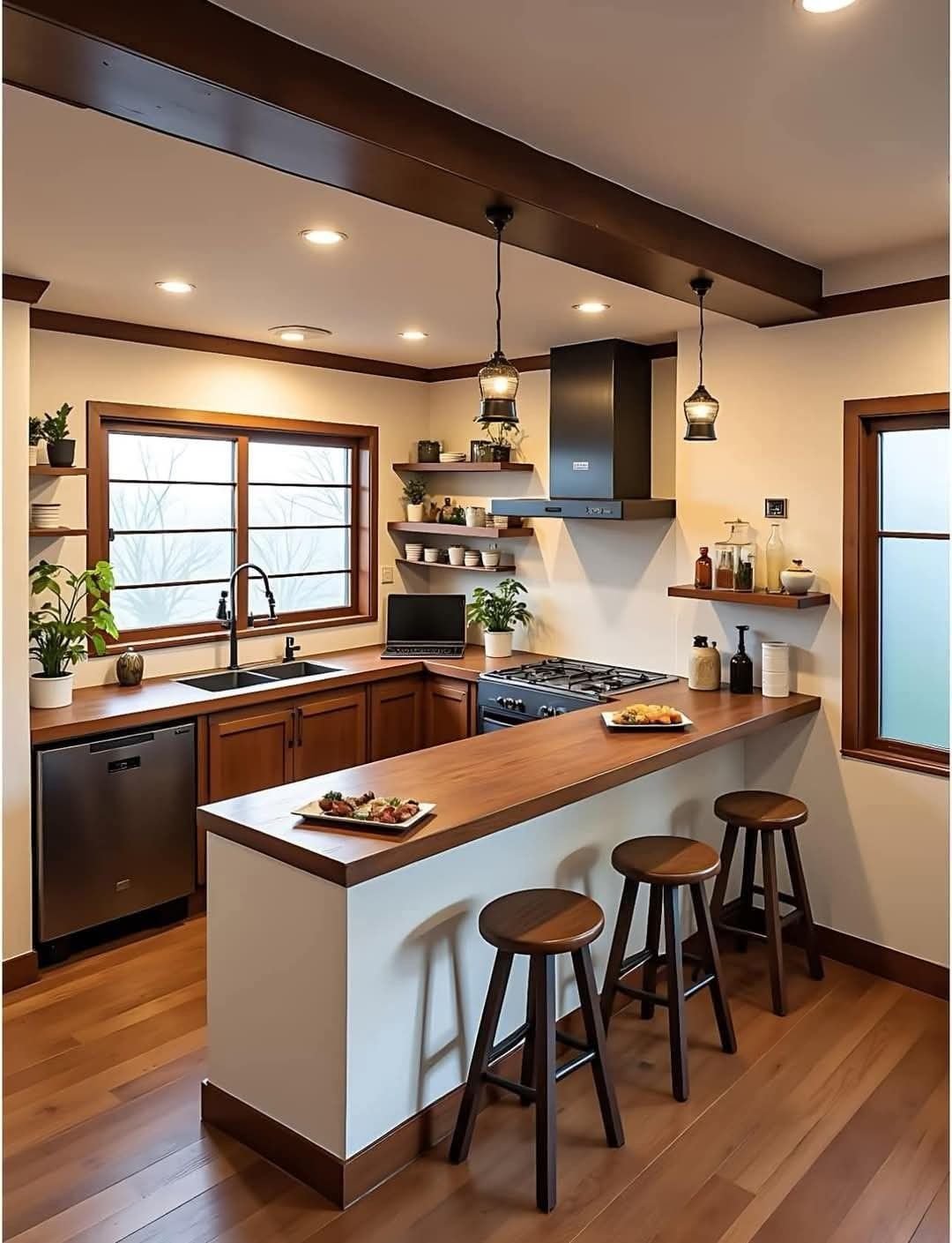 G Shaped Kitchen with Peninsula Ideas