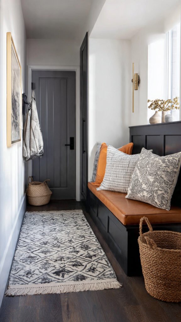 entryway seating ideas for narrow spaces