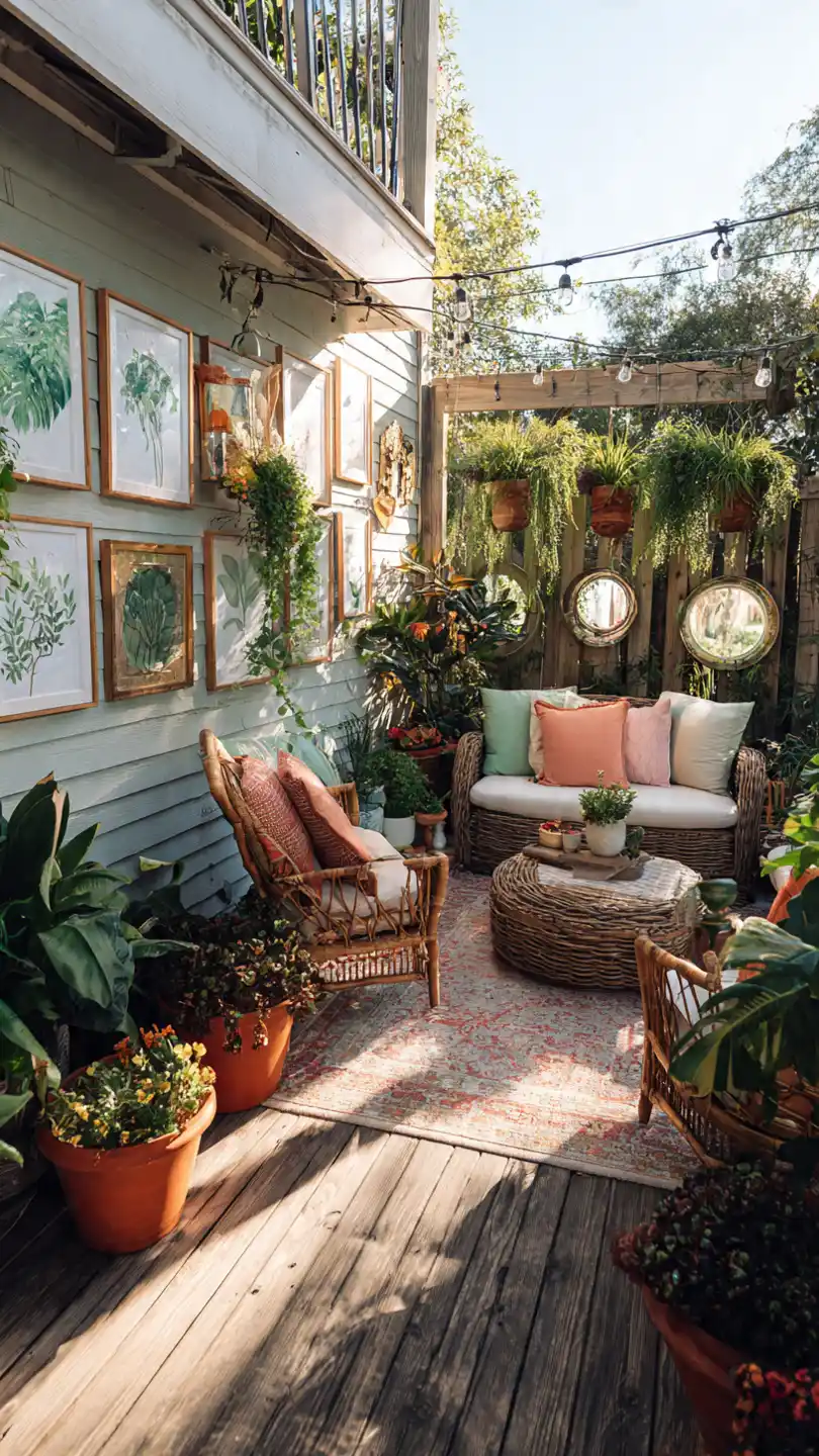 Spring Patio D&eacute;cor with Outdoor Artwork and Mirrors