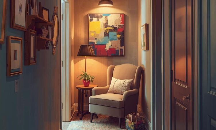 narrow upstairs hallway ideas