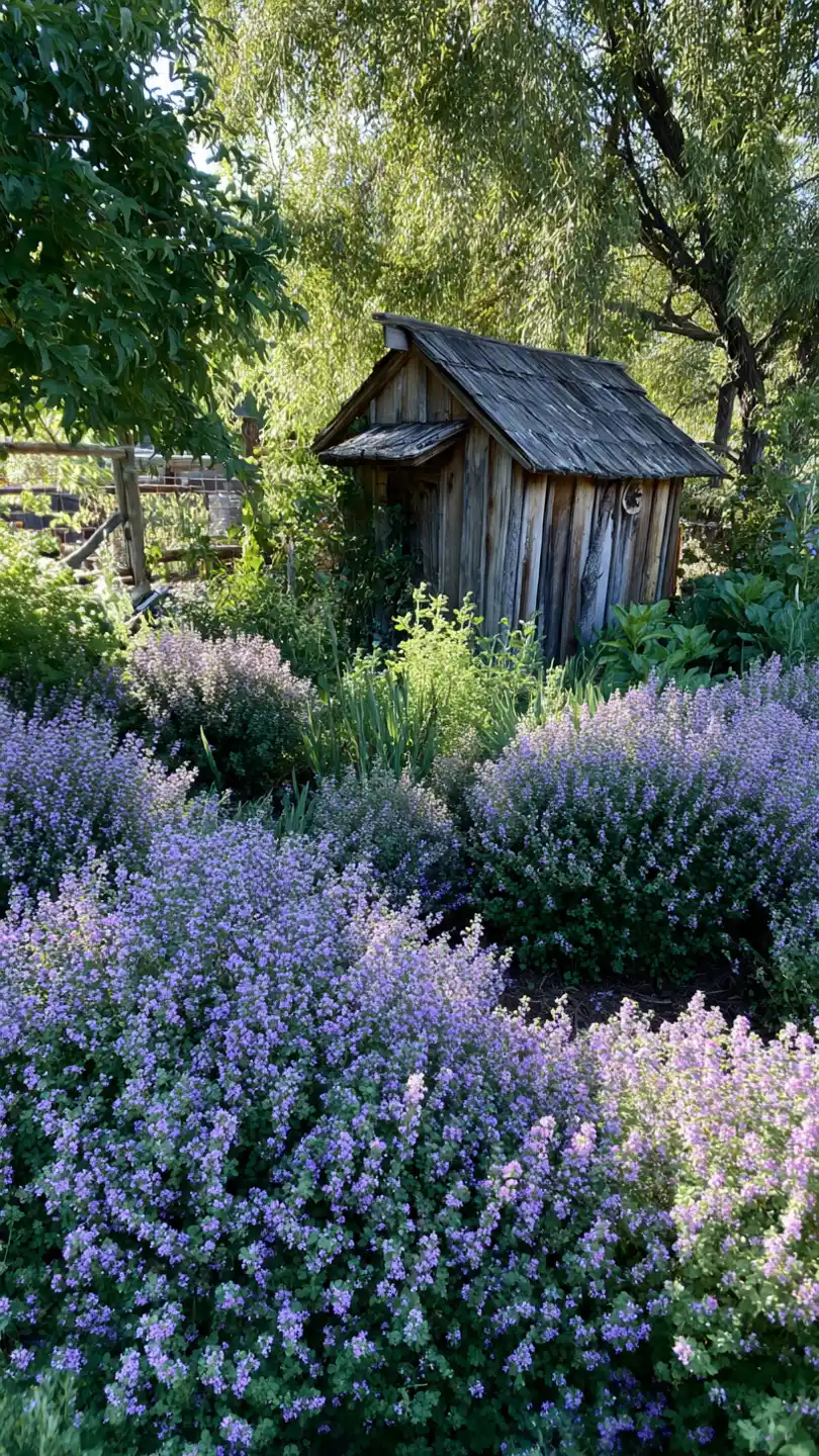Alfalfa Plants Around Chicken Coop