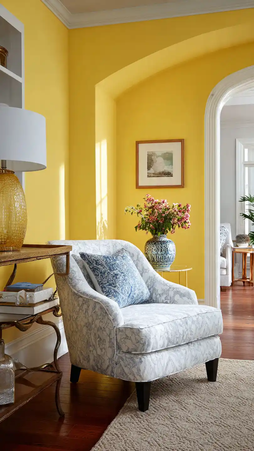 Bold Sunshine Yellow Energy Living Room Wall Paint