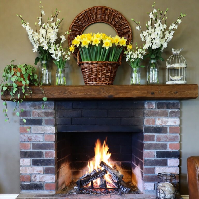 Spring Fireplace Mantle Decor Ideas That Welcome the Season with Quiet Freshness