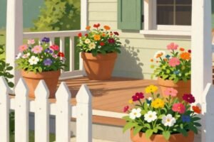 Spring planter ideas for front porch