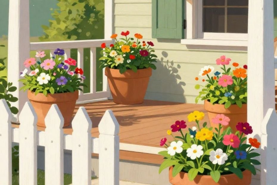 Spring planter ideas for front porch