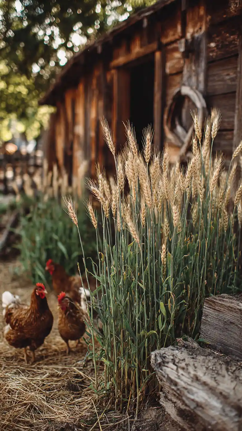 Wheat Plants Chicken Coop