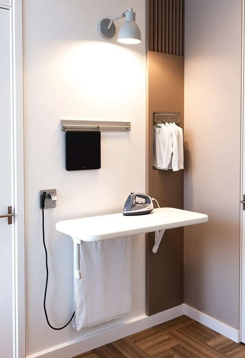 Wall-Mounted Fold-Down Ironing Board