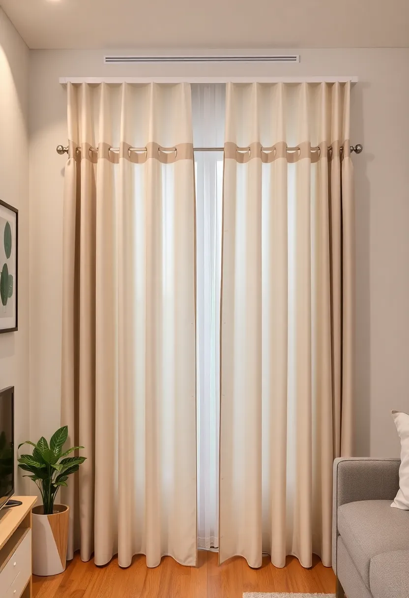 Hanging Curtains with Storage Pockets