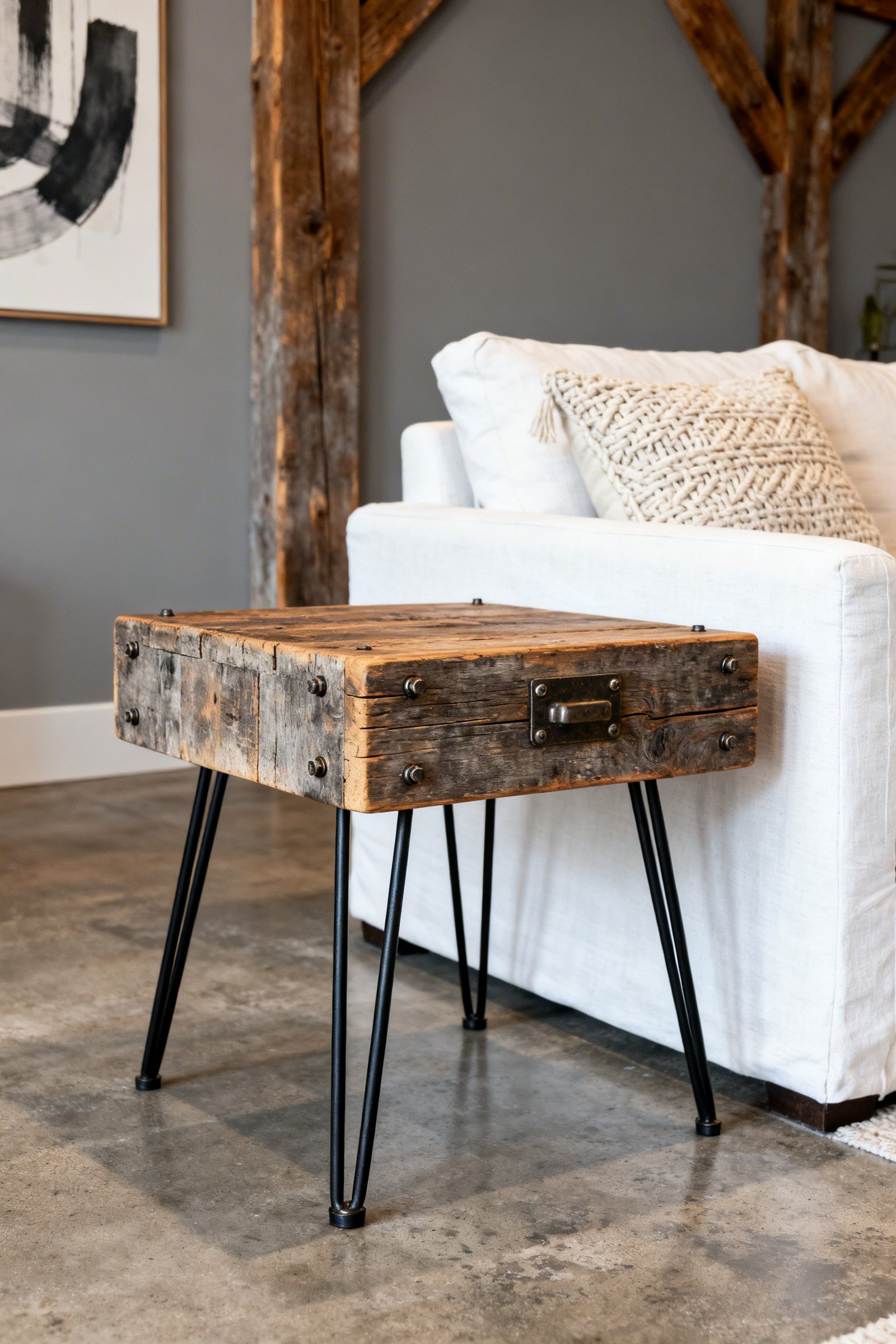 Industrial-Chic Side Table