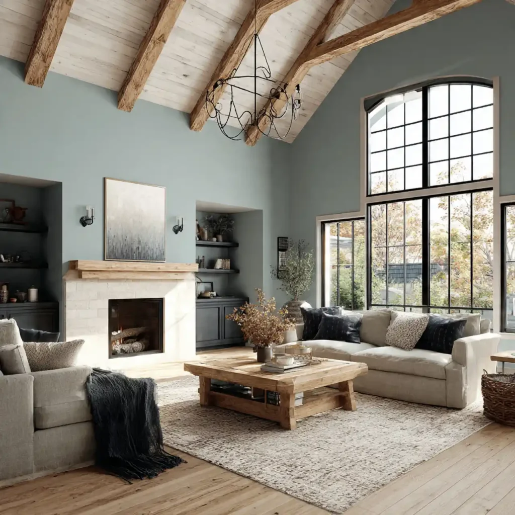 Modern Farmhouse Living Room Fireplaces Ideas