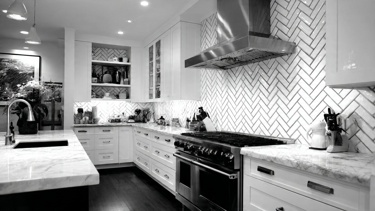black and white kitchen backsplash ideas