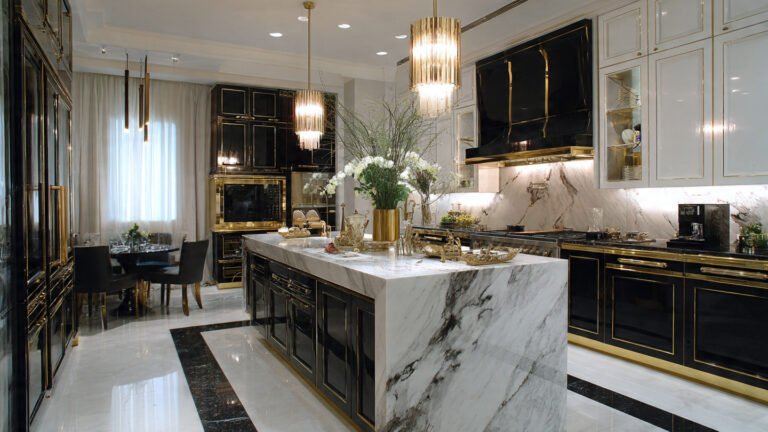 41+ Luxurious Black White and Gold Kitchen Ideas for a Glam Modern Look