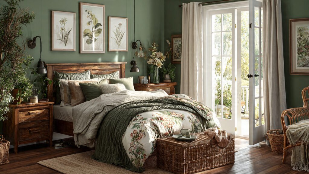 21 Green Cottage Bedroom Ideas For A Cozy Nature-Inspired Retreat