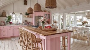 pink cottagecore kitchen ideas