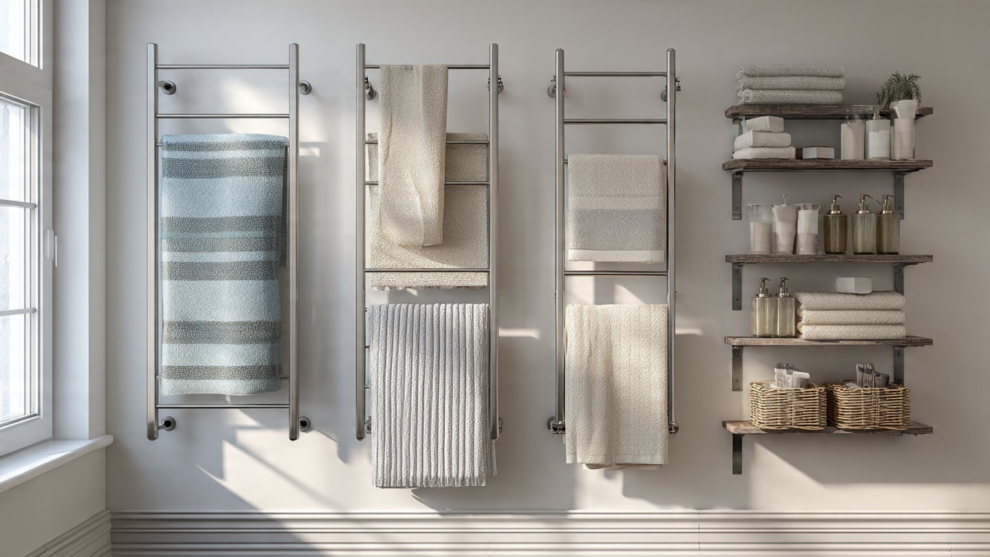 smart small bathroom towel rack ideas space saving