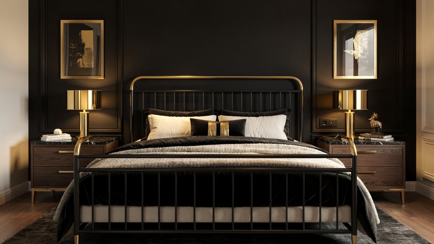 Black and Gold Bedroom Ideas