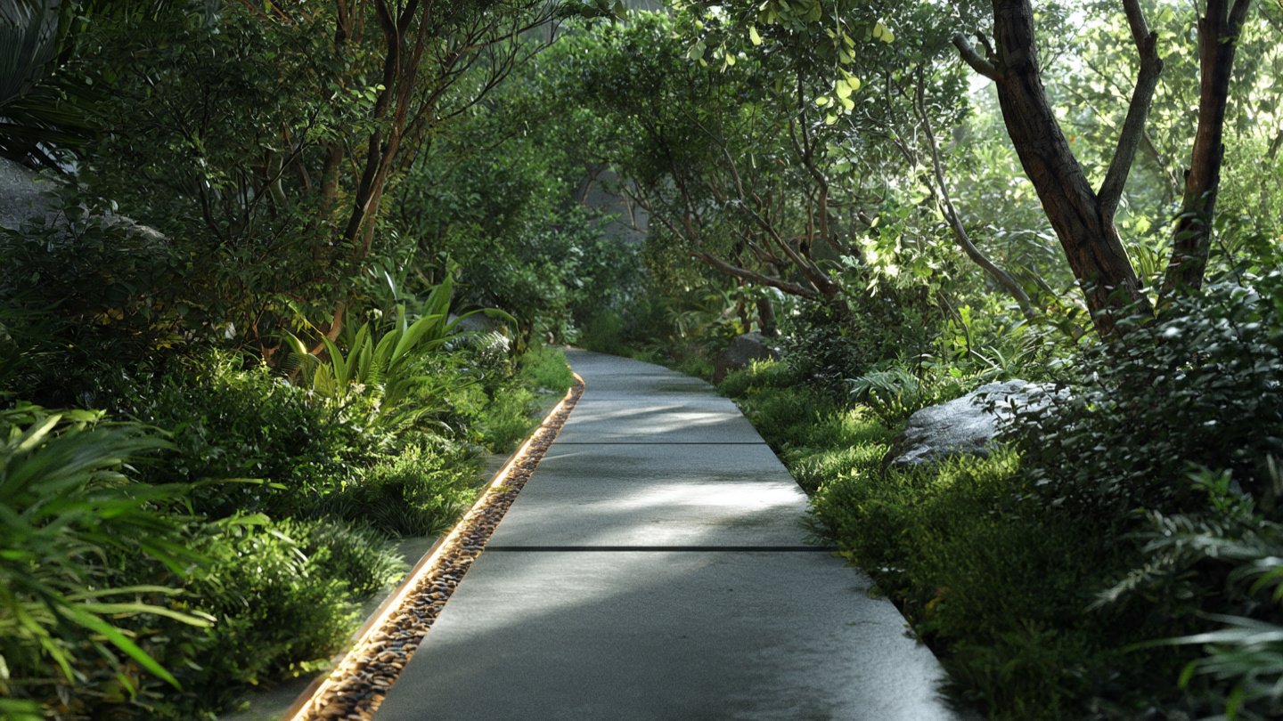Cement Walkway Idea