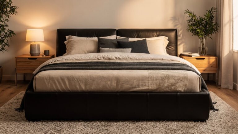 Luxurious Black Leather Bed Bedroom Ideas for a Modern Space