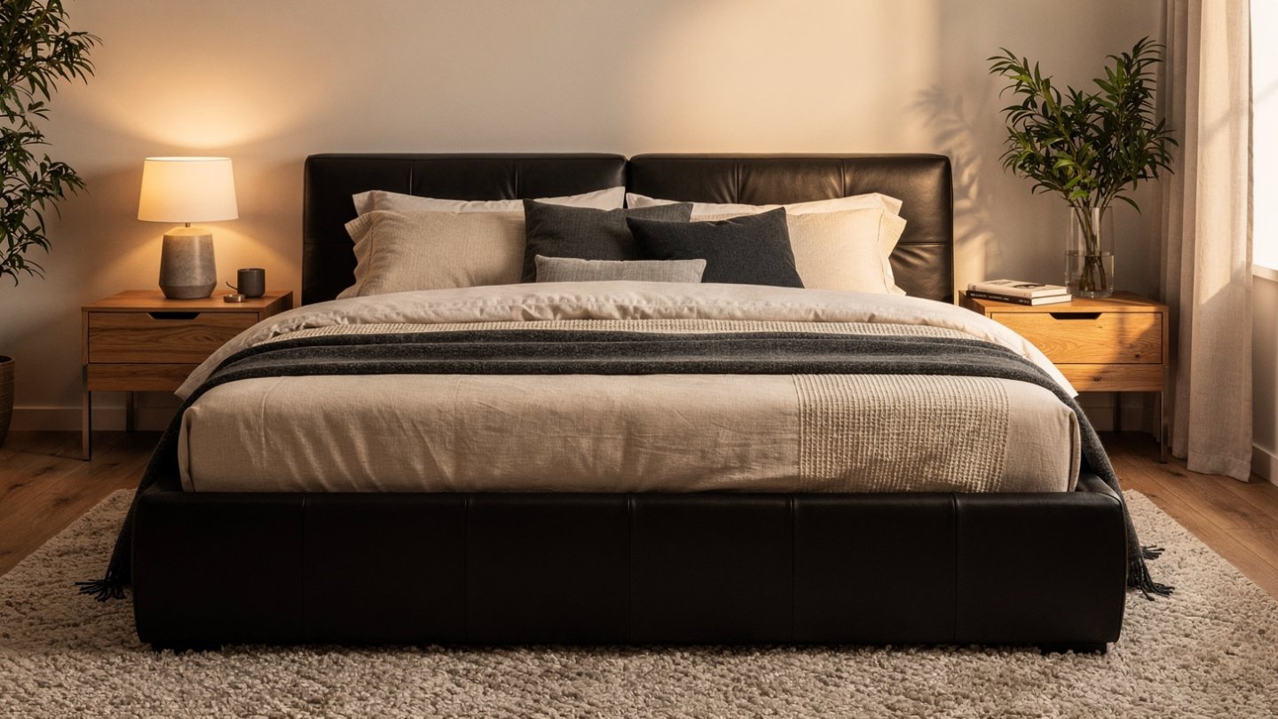 Luxurious Black Leather Bed Bedroom Ideas for a Bold and Modern Space