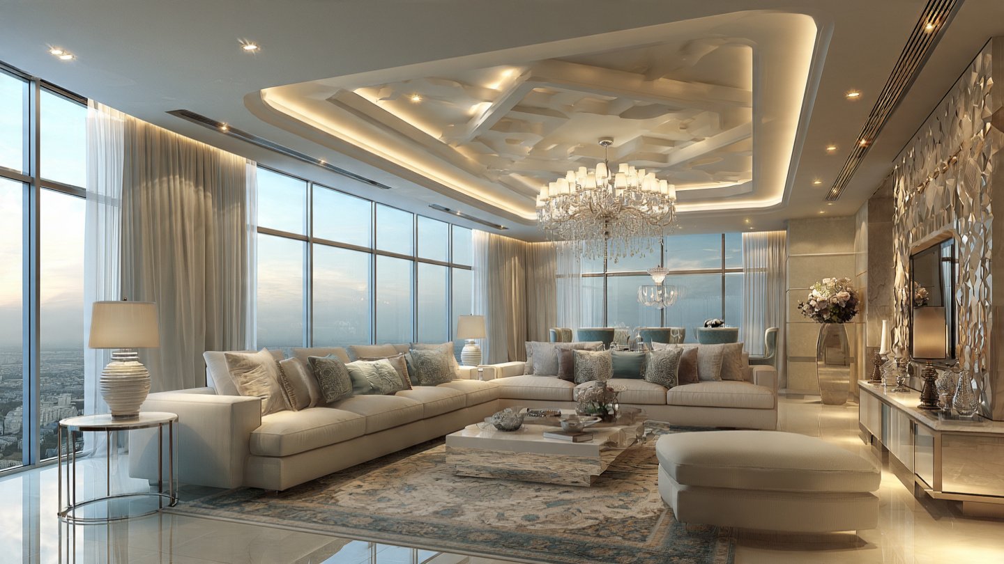 Luxury Living Room False Ceiling Design Ideas 1