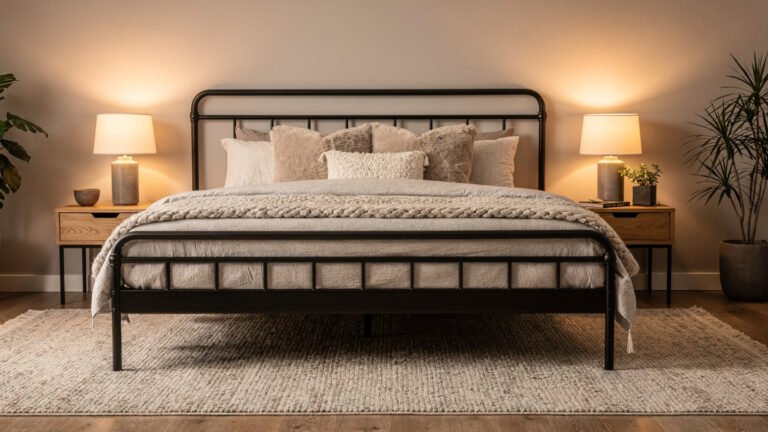 Modern Black Metal Bed Frame Bedroom Ideas for a Cozy Space
