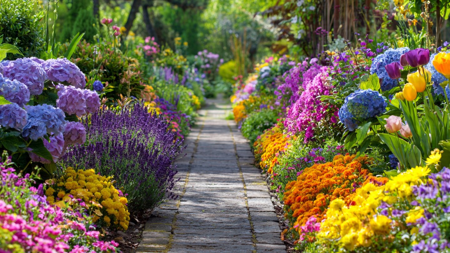 Walkway Flower Bed Ideas