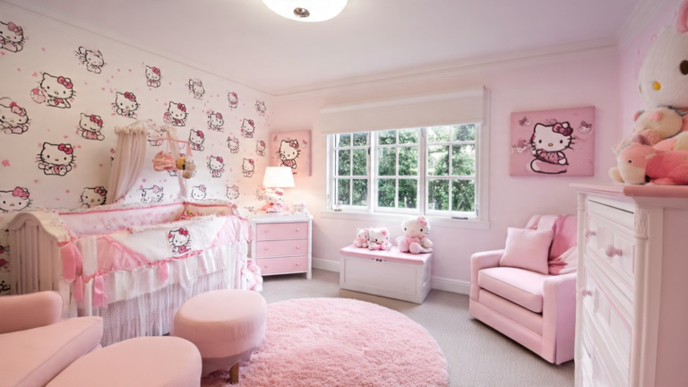 Hello Kitty Nursery Ideas Baby That Feel Like a Lullaby in Pink and Gold