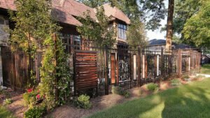 iron fence privacy ideas
