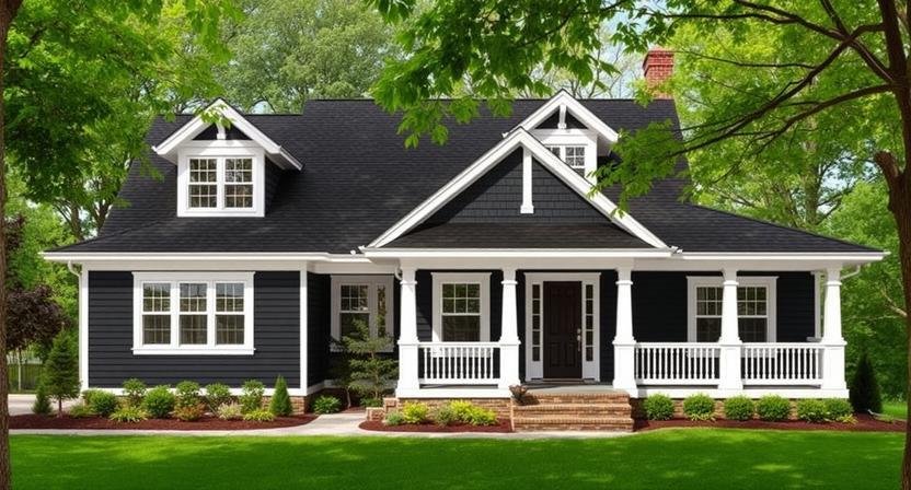 Black Craftsman House Design