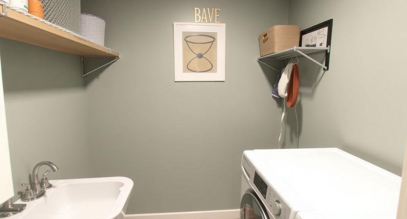 Small Basement Laundry Room