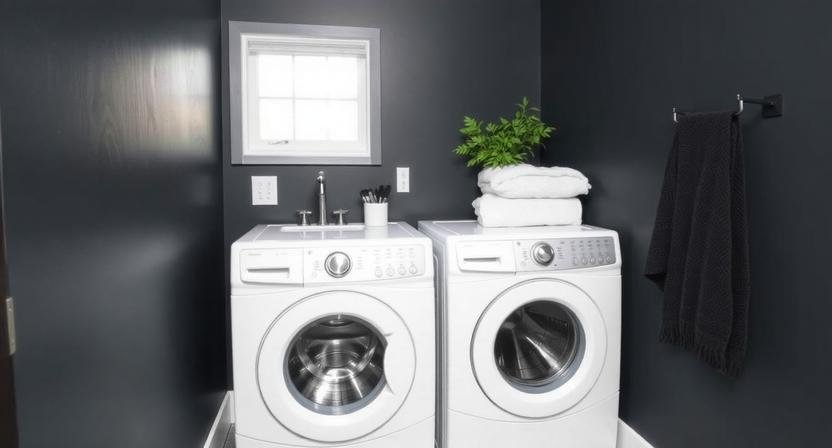 Small Black Laundry Room Inspirations