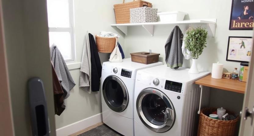 Small Laundry Room Hanging Ideas