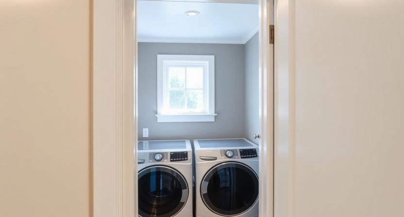 Small Laundry Room with Window Designs