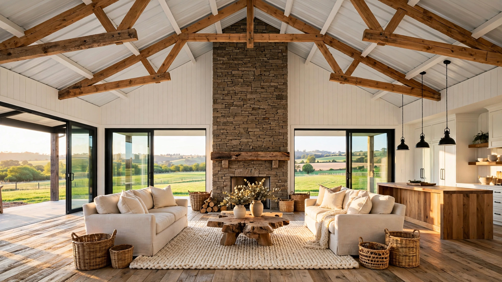 Farmhouse Barndominium Interior